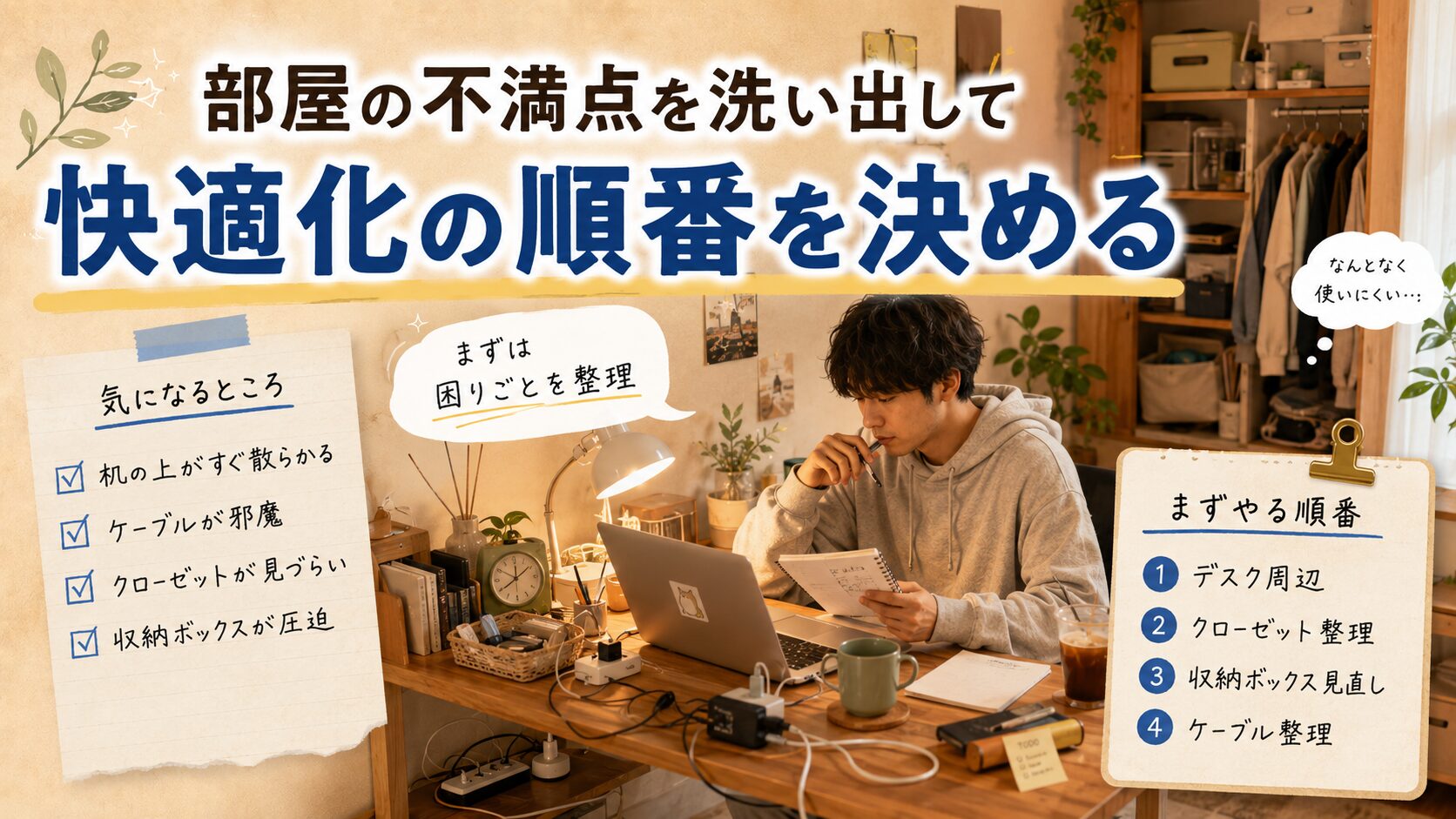 快適化の順番決め
