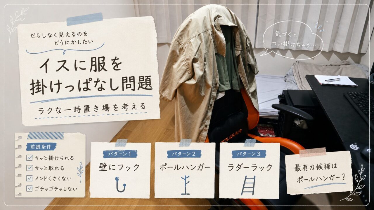 イスに服掛ける