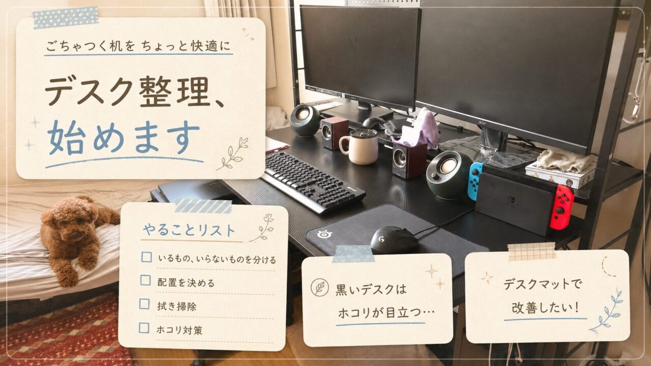 デスク そうじ